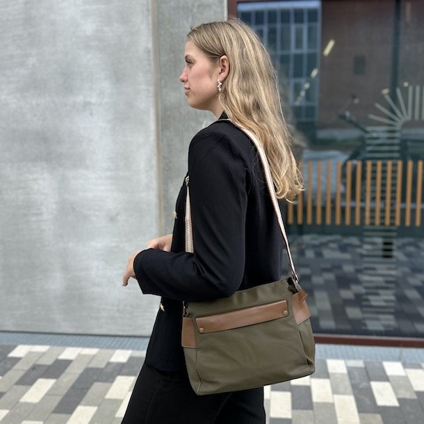 Crossbody coated nylon