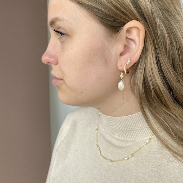 rebjle RITA m. hvid barok forgyldt slv