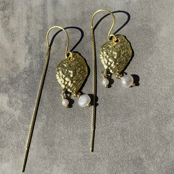 BIBBIE perle retrde forgyldt slv