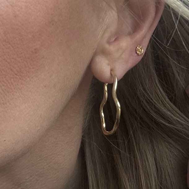 restik creoler CURLY Forgyldt Slv