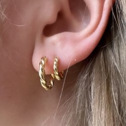 Hoops CURLY 18 mm Forgyldt Slv