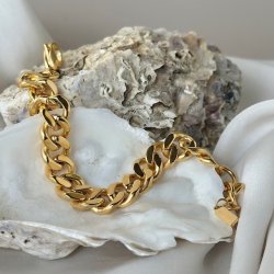 Armbnd HEAWY BRENDA vandfast 18kt. forgyldt