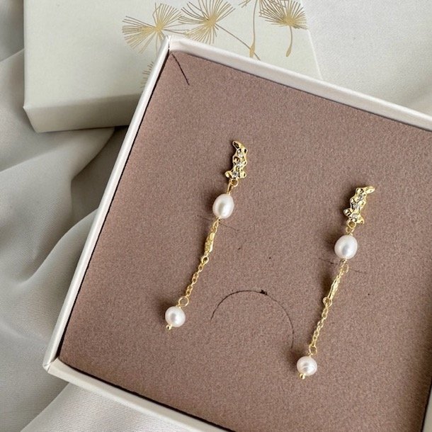 restikker MILENA LONG Forgyldt Slv