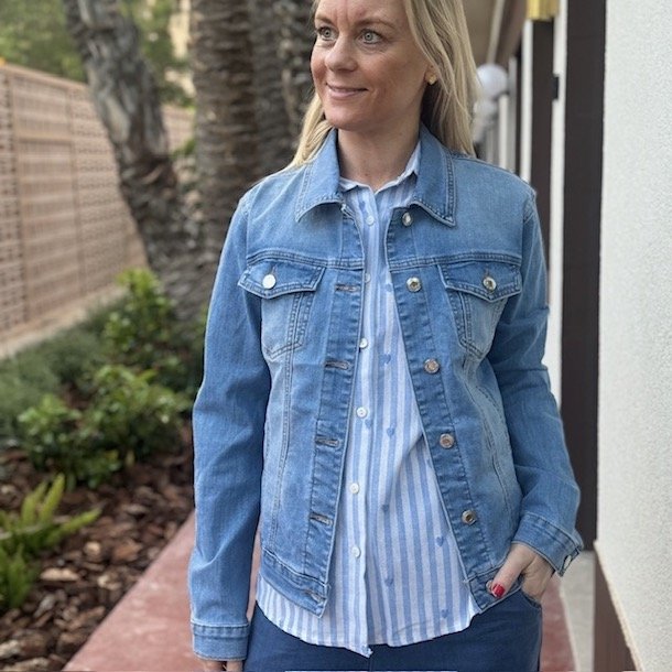 Denim jakke bomuld str. S-4XL