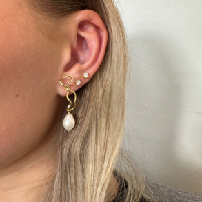 restikker CURLY long forgyldt slv