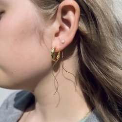 �retr�de med twirl stav - Forgyldt S�lv