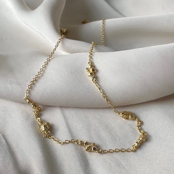 Halskde DARLING ROCK Forgyldt Slv