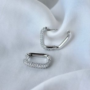 Hoops LIGA square sterling slv 