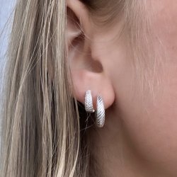 Hoops CHUNKY LINE Sterling Slv