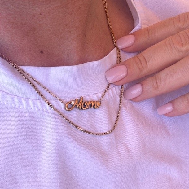 Halskde GLOW MOM vandfast 18kt. forgyldt 