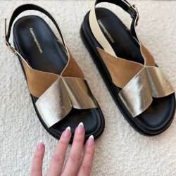 Sandal NEW STRONGER GOLD/SAFARI skind str. 40