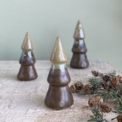 Juletr D7x15cm porceln Green/brow