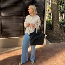 Shopper quiltet med clutch