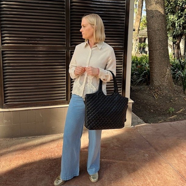 Shopper quiltet med clutch