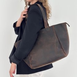 Shania Hunter Shopper brun  Skind