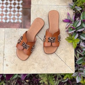 Sandal CHIC leo/cognac skind