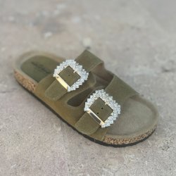 sandal PIEL oliven skind str. 36-41