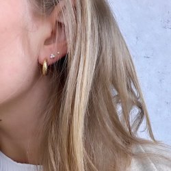 Hoops CHUNKY LINE Forgyldt slv