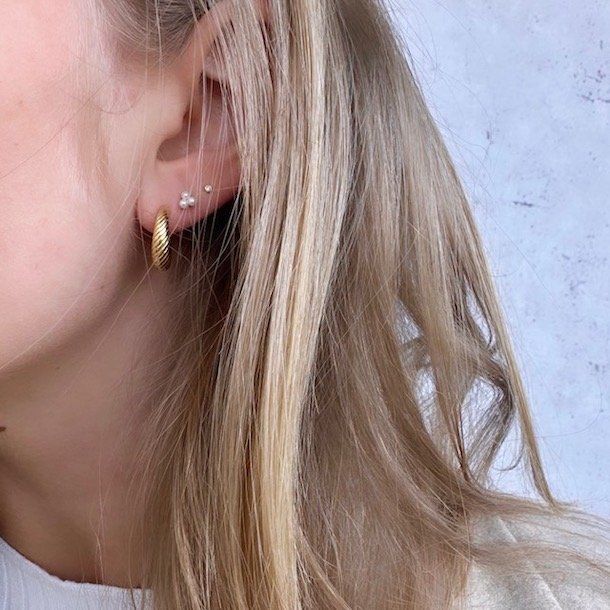 Hoops CHUNKY LINE Forgyldt slv