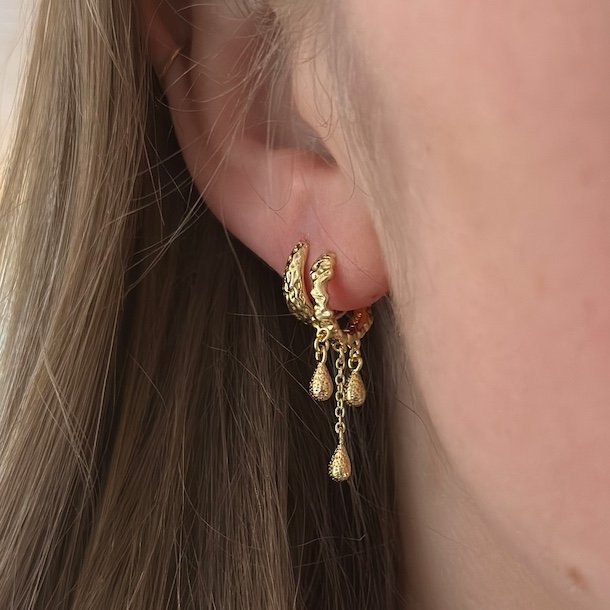 Hoops CAPPA DROP Forgyldt slv