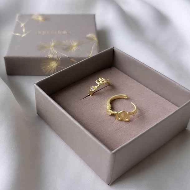 HOOPS SNAKE 15mm Forgyldt Slv