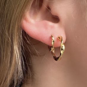Hoops TWIRL 13mm Forgyldt Slv