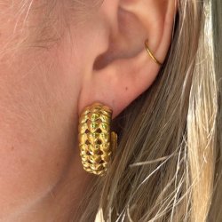 Hoops Trine 25 mm vandfast 18kt. forgyldt