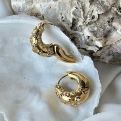 Hoops GLOW HARPER vandfast 18kt. forgyldt