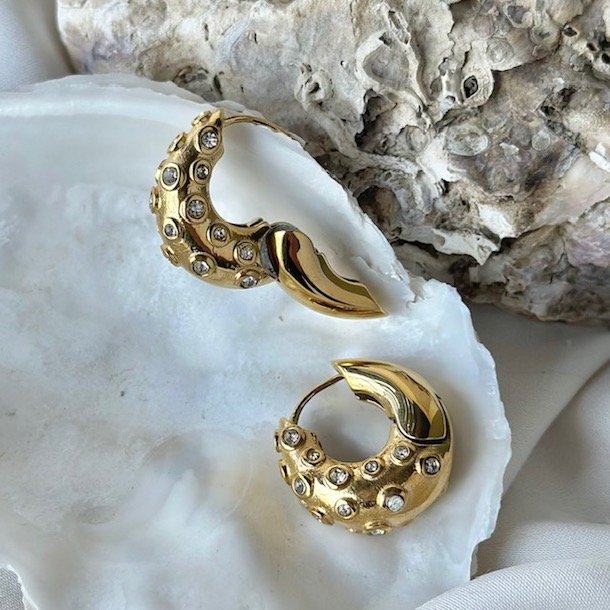 Hoops GLOW HARPER vandfast 18kt. forgyldt