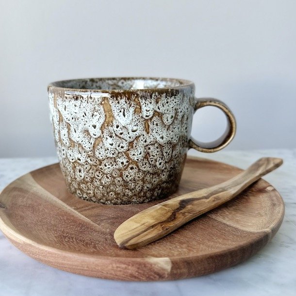 Krus m/hank,  8,5x11 cm