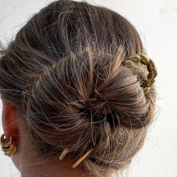 Hrpind TWISTED vandfast 18kt. forgyldt