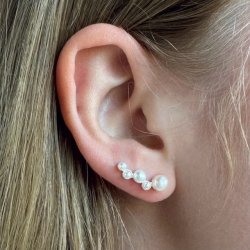 Up the ear BUBBELS sterling slv