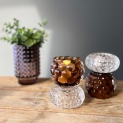 Fyrfadsstage vendbar glas