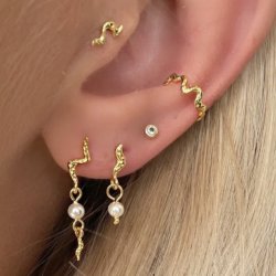 Iris wavy Earcuff forgyldt slv