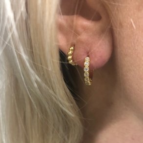 Hoops - shiny  Forgyldt s�lv