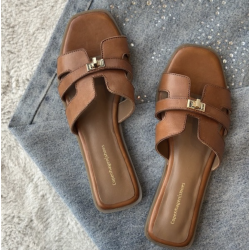 Sandal WOMEN'S WORLD Cognac skind 