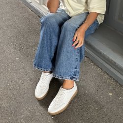 Sneakers POWERFULL hvid skind str 37-41