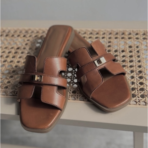 Sandal WOMEN'S WORLD Cognac skind 