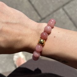Perle armb�nd CORAL - Guldbelagt vandfast