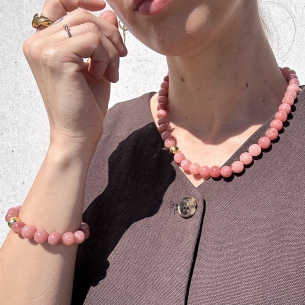 Perle armb�nd CORAL - Guldbelagt vandfast