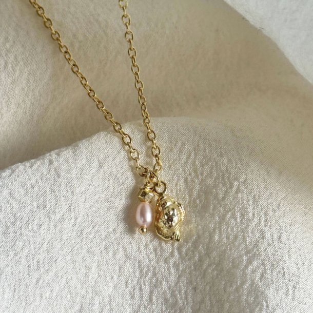 Halsk�de Costa Rose - Forgyldt S�lv