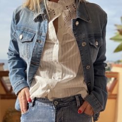 Denim jakke bomuld str. S-4XL