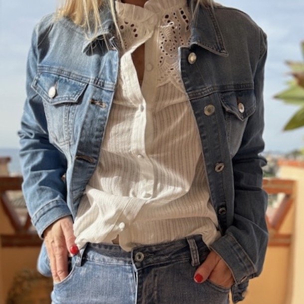 Denim jakke bomuld str. S-4XL