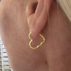 Creoler hjerte LOVE ME Forgyldt Slv