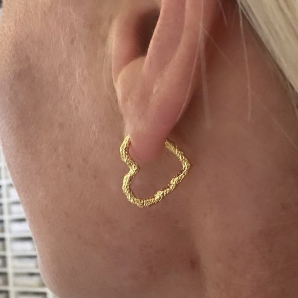 Creoler hjerte LOVE ME Forgyldt Slv