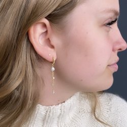 Hoops PRETTY pearl forgyldt slv