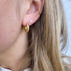 Hoops CHUNKY LINE Forgyldt slv