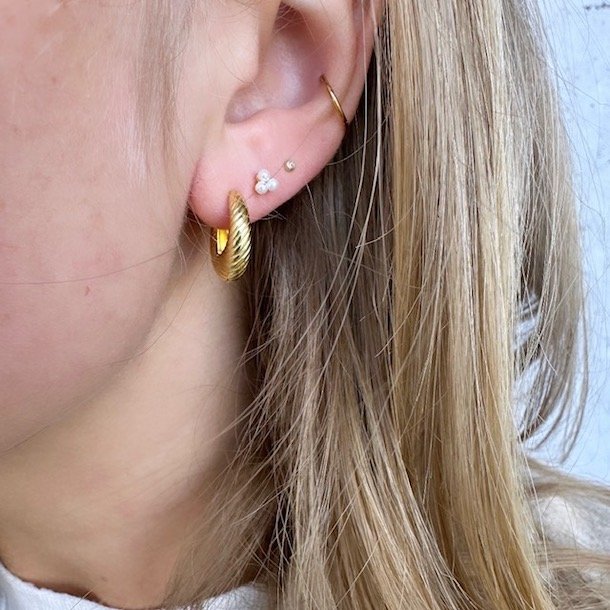 Hoops CHUNKY LINE Forgyldt slv