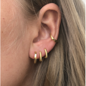 Chunky twirl Hoop forgyldt