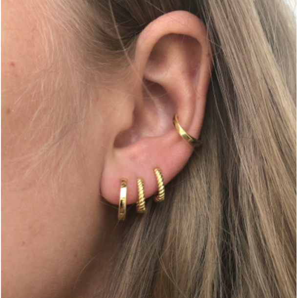 Chunky twirl Hoop forgyldt